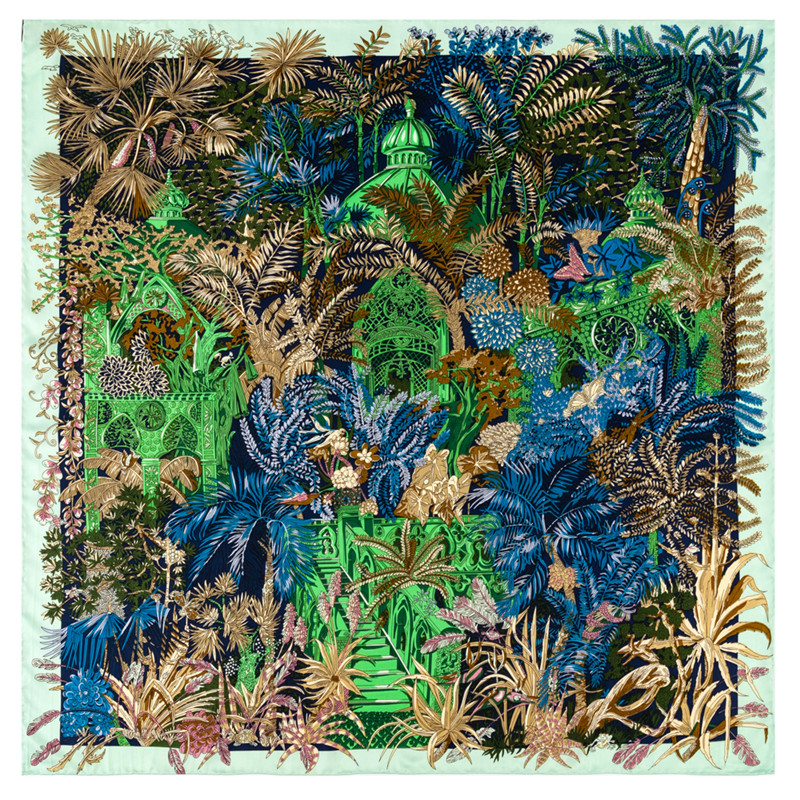 Silk Scarf Square - Manuel El Haddelenmiş Dimi ipek eşarp