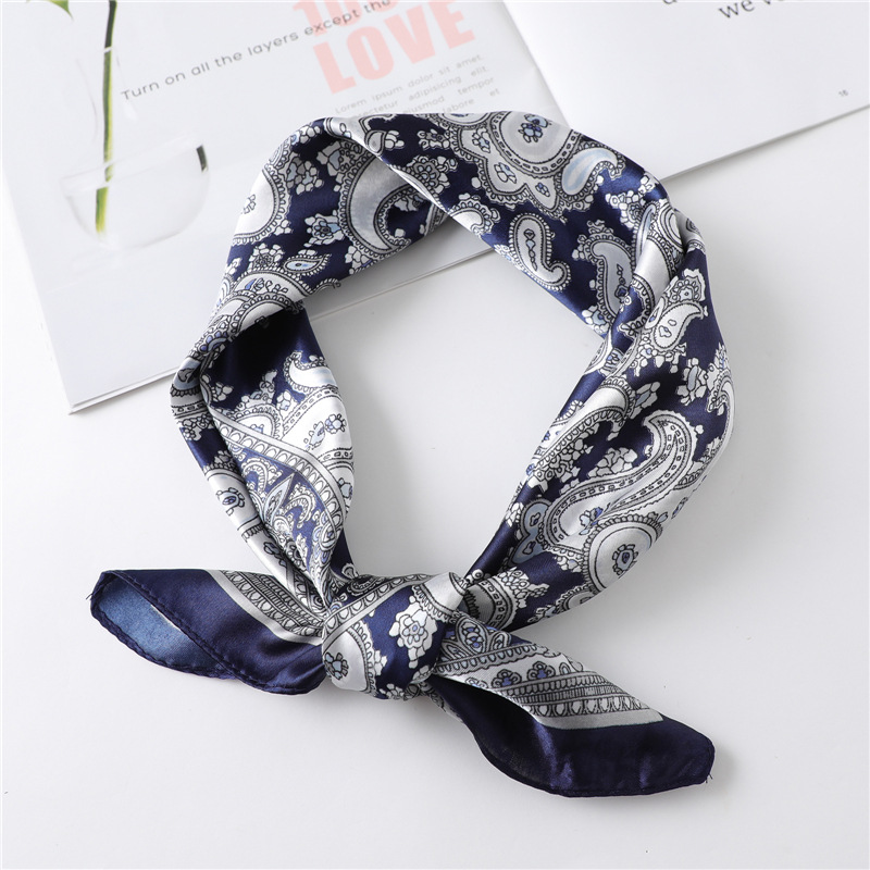 Silk Scarf Square - 60cm lüks kare ipek eşarp kadınlar