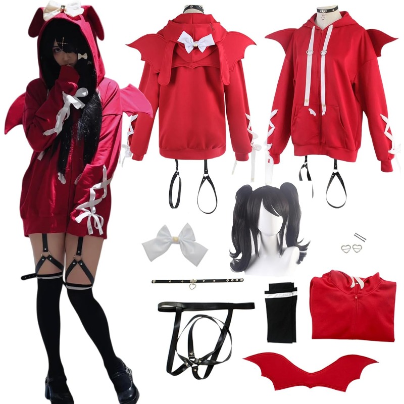 Women'S Red Accessories - Oyun Yağmur Ame Kostümü Anchor Girls