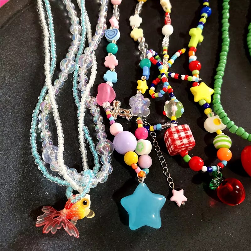 Sevimli Yaz Y2K Kalp Meyve Dom - Women'S Emo Accessories incelemesi ve fiyatı