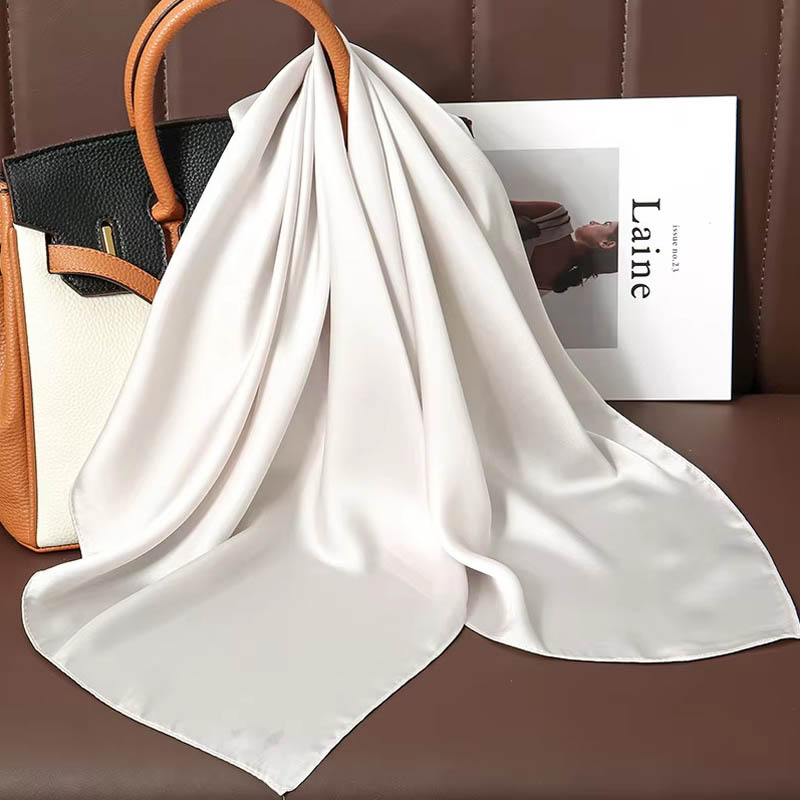 Lüks düz renk ipek kare eşarp  - Silk Scarf Square incelemesi ve fiyatı