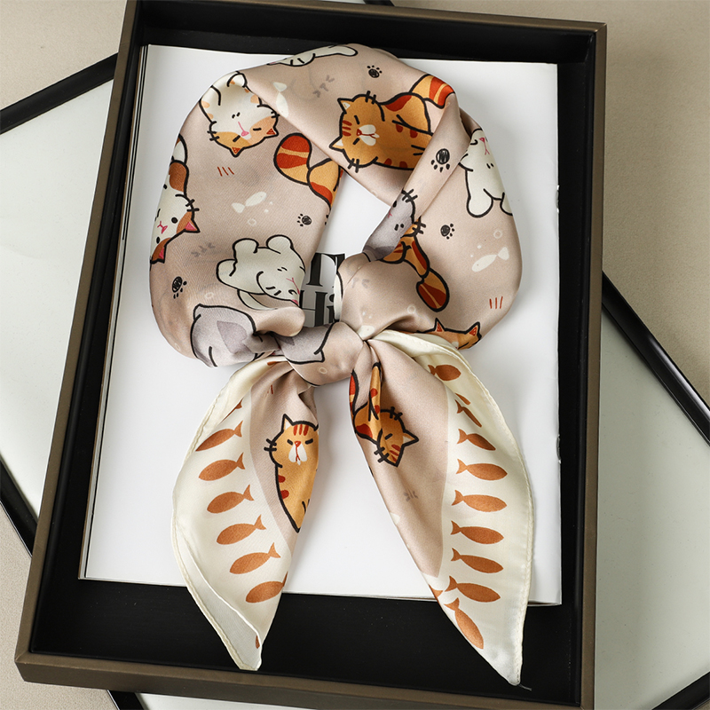 Lüks ipek şal şişman kedi kare - Silk Scarf Square incelemesi ve fiyatı